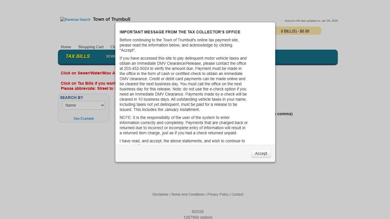 Town of Trumbull - Tax Bills Search & Pay